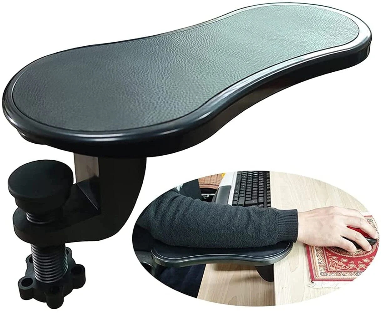 FreshDcart Adjustable Arm Rest Pads for Desk – Ergonomic Chair and Desk Extender for PC & Laptop, Attachable Rotating Armrest Wrist Support