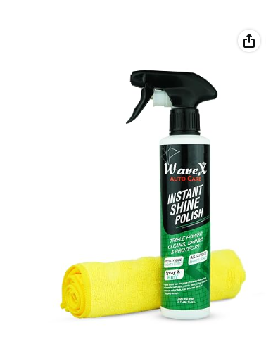 Motomax Shiner Multi surface Spray Polish 100ml|Instantly Cleans, Polishes and Shines Motorbikes, Scooters, Cars | Useful for Plastic, Metal